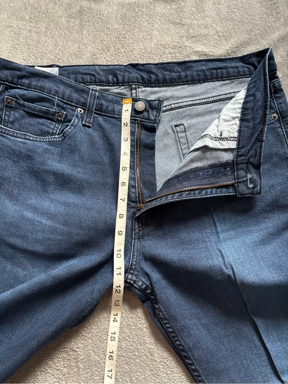 Levi's 514 Jeans Mens 36X30 Blue Dark Wash Denim Straight Leg Regular Fit Casual